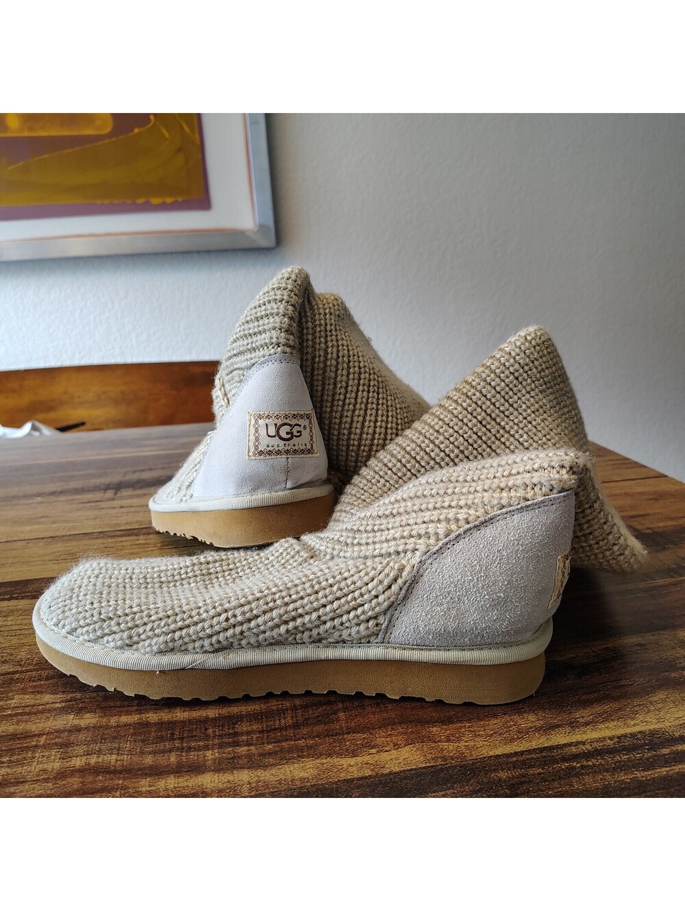 UGG Classic Cardy knit boots size 10